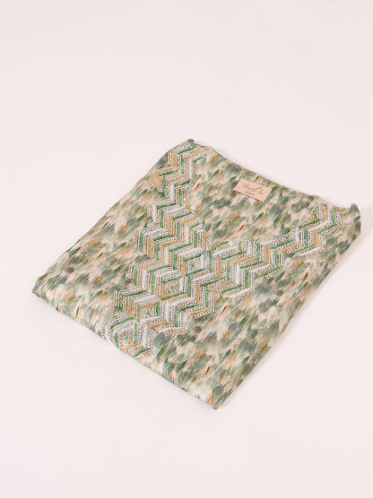Sage Chevron Kaftan