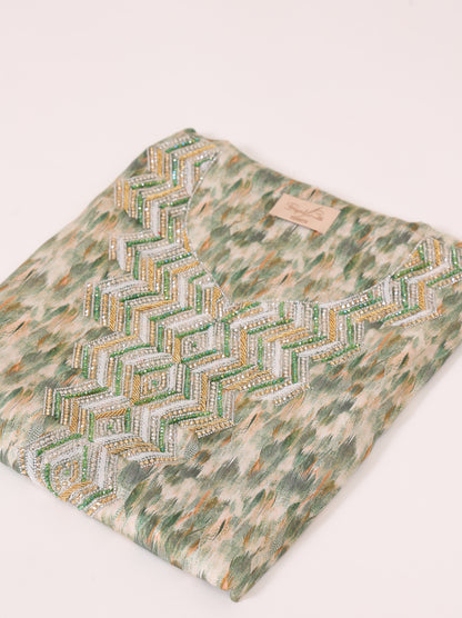 Sage Chevron Kaftan