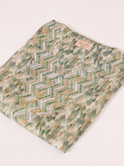 Sage Chevron Kaftan
