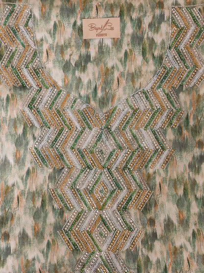 Sage Chevron Kaftan