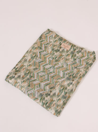 Sage Chevron Kaftan