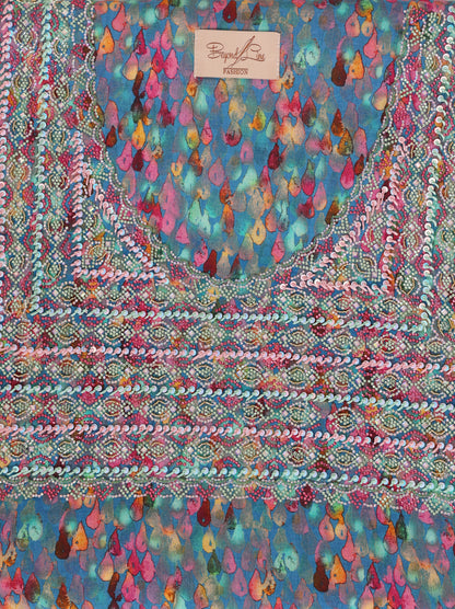 Azure Raindrop Kaftan