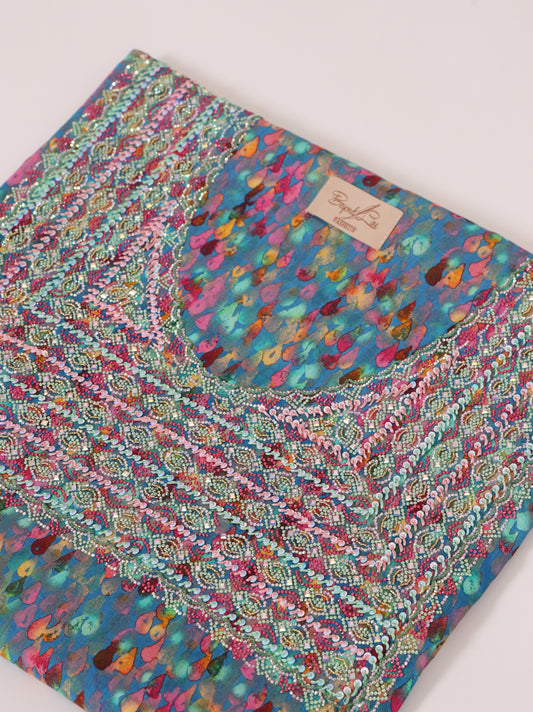 Azure Raindrop Kaftan