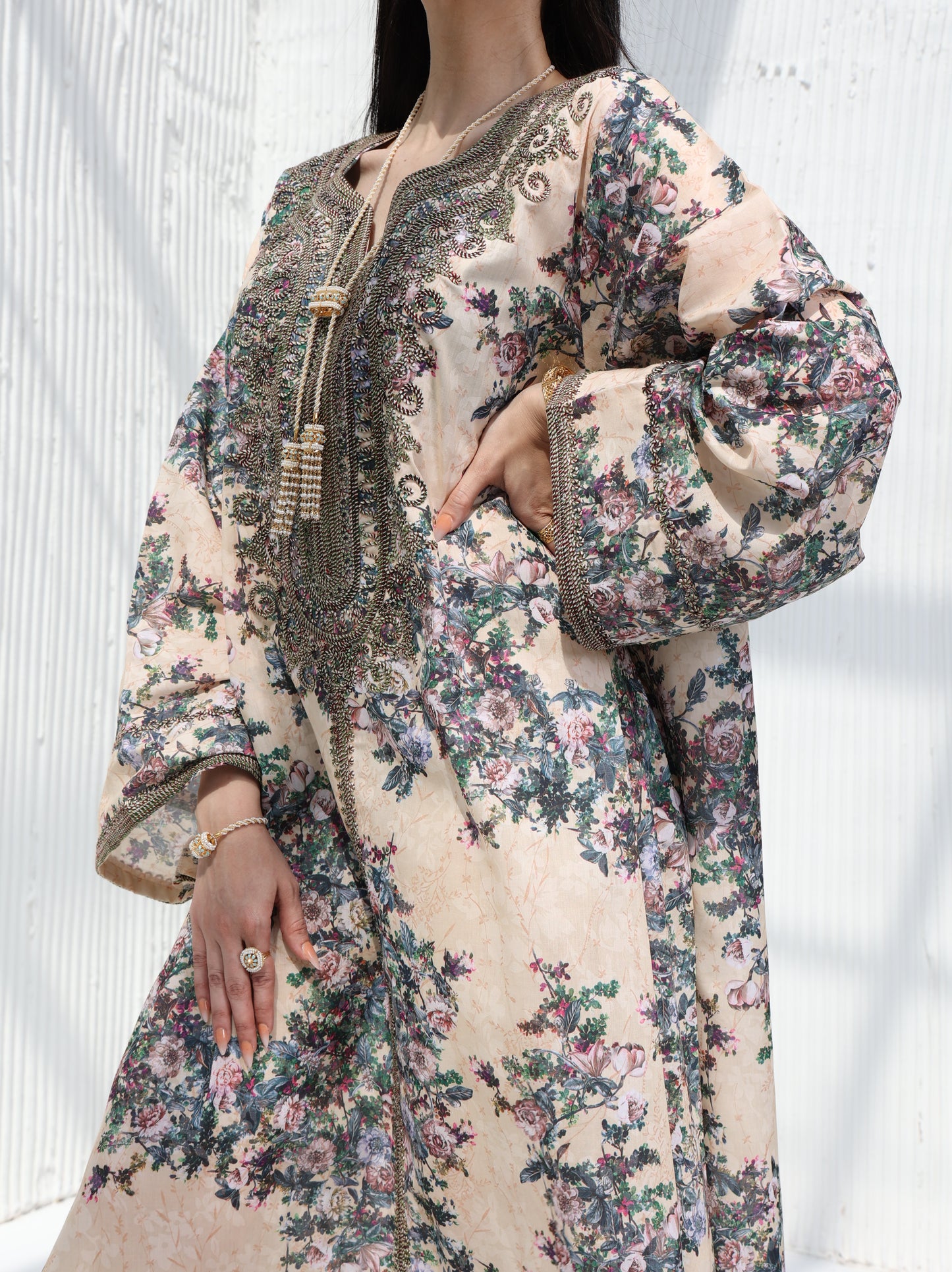 Floral Elegance Kaftan