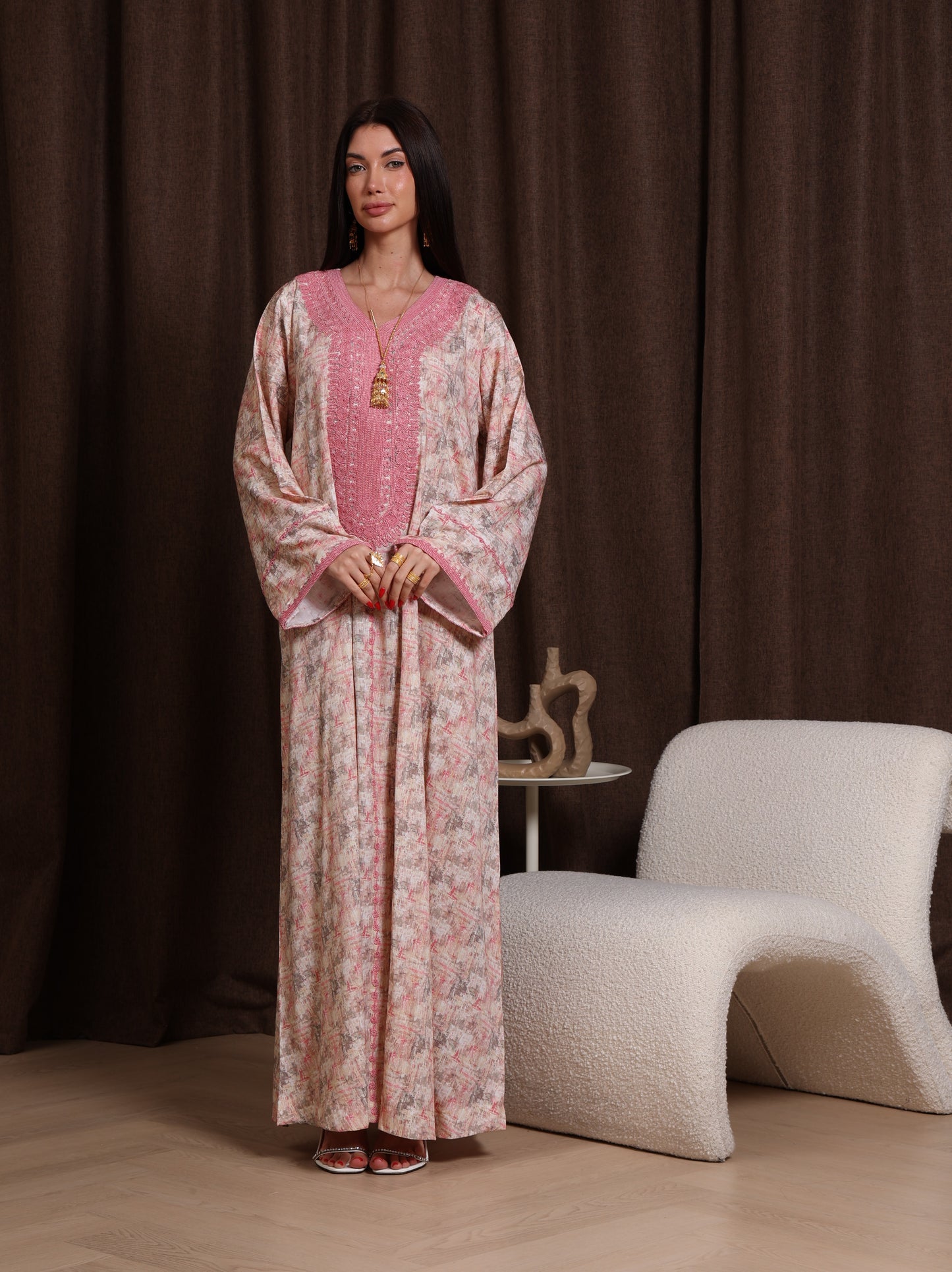 Blush Marble Kaftan