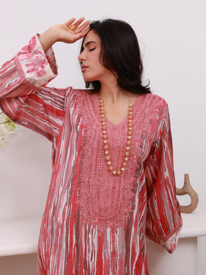 Whispers of Rose Kaftan