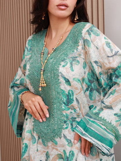 Teal Bloom Kaftan