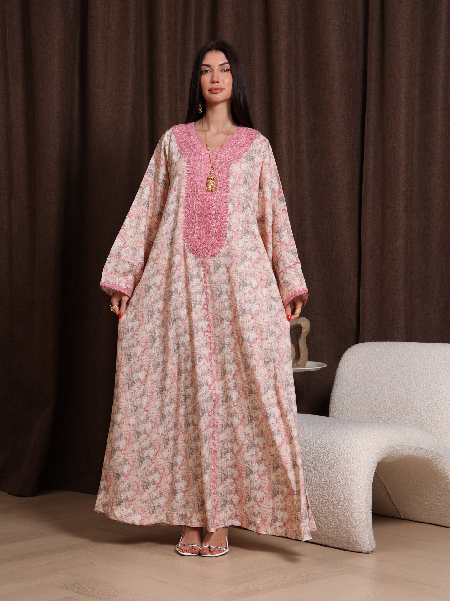Blush Marble Kaftan