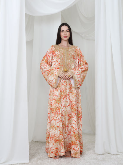 Sunrise Coral Kaftan