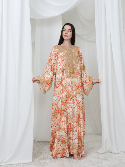 Sunrise Coral Kaftan