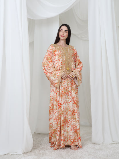 Sunrise Coral Kaftan