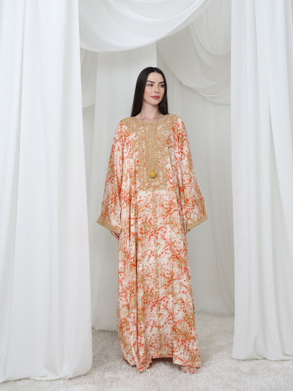 Sunrise Coral Kaftan