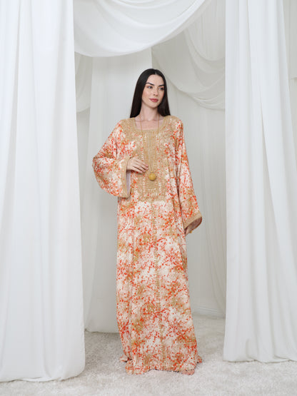 Sunrise Coral Kaftan