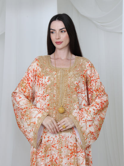 Sunrise Coral Kaftan