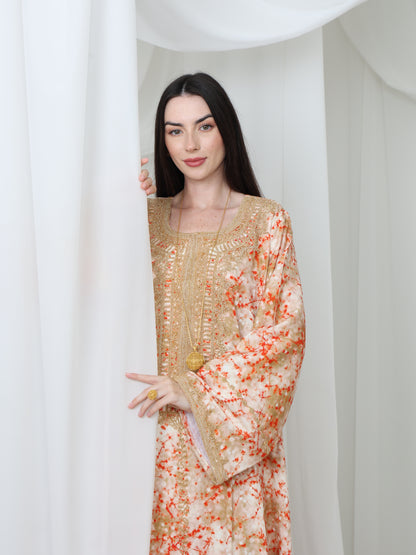 Sunrise Coral Kaftan