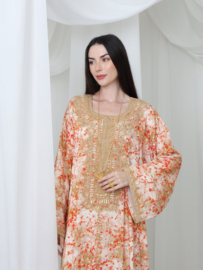 Sunrise Coral Kaftan