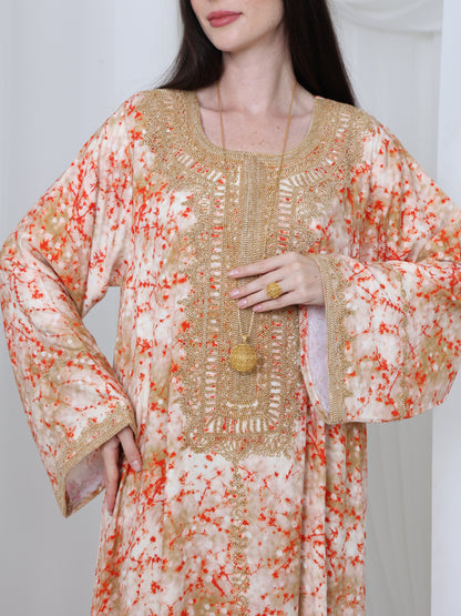 Sunrise Coral Kaftan