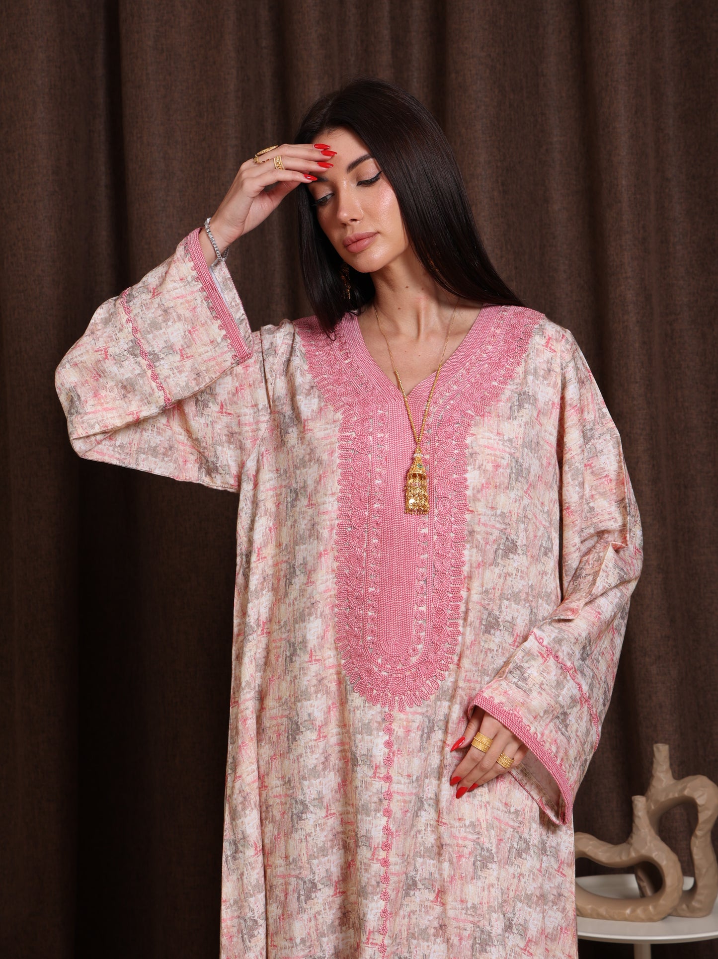 Blush Marble Kaftan