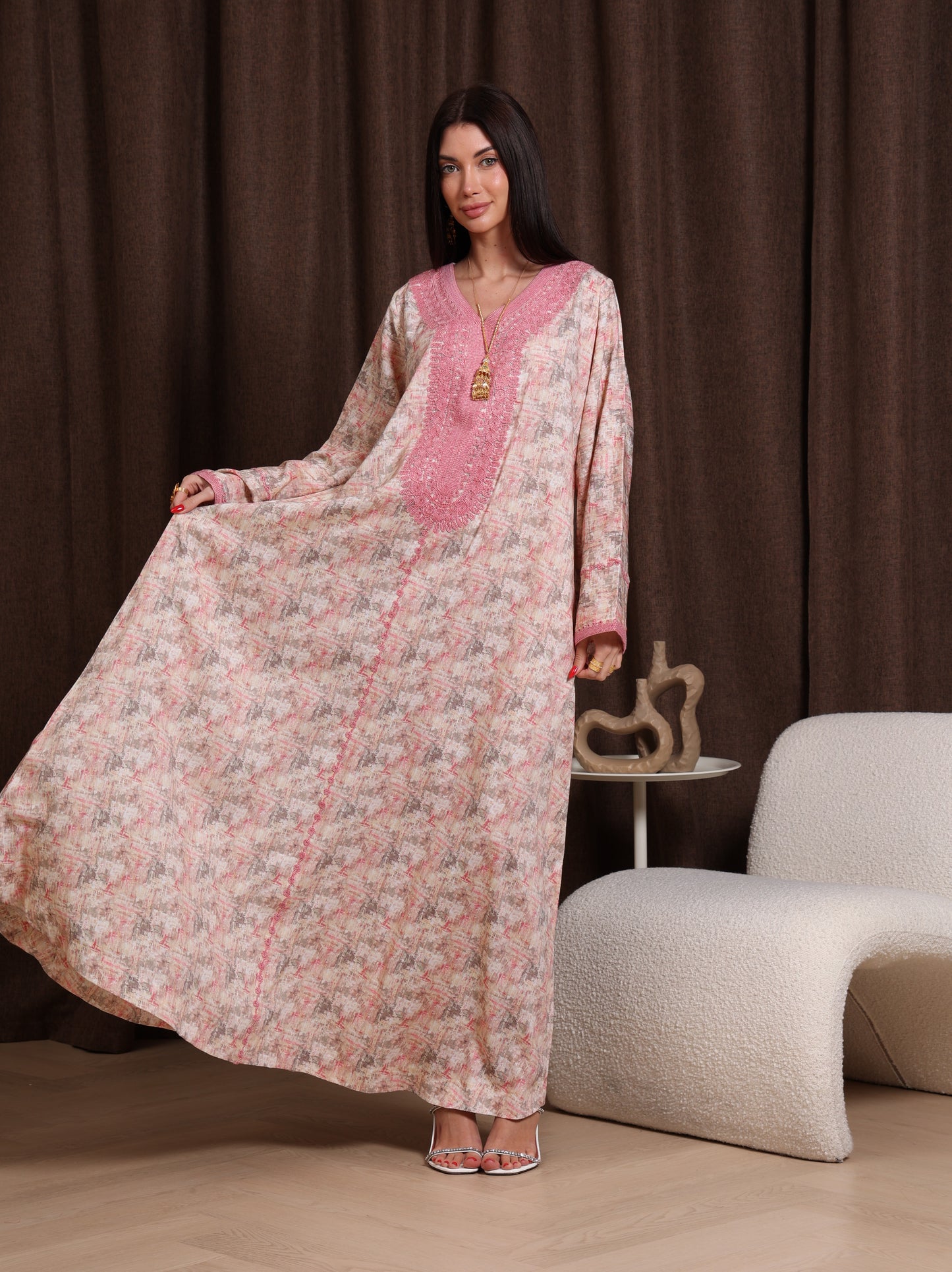 Blush Marble Kaftan