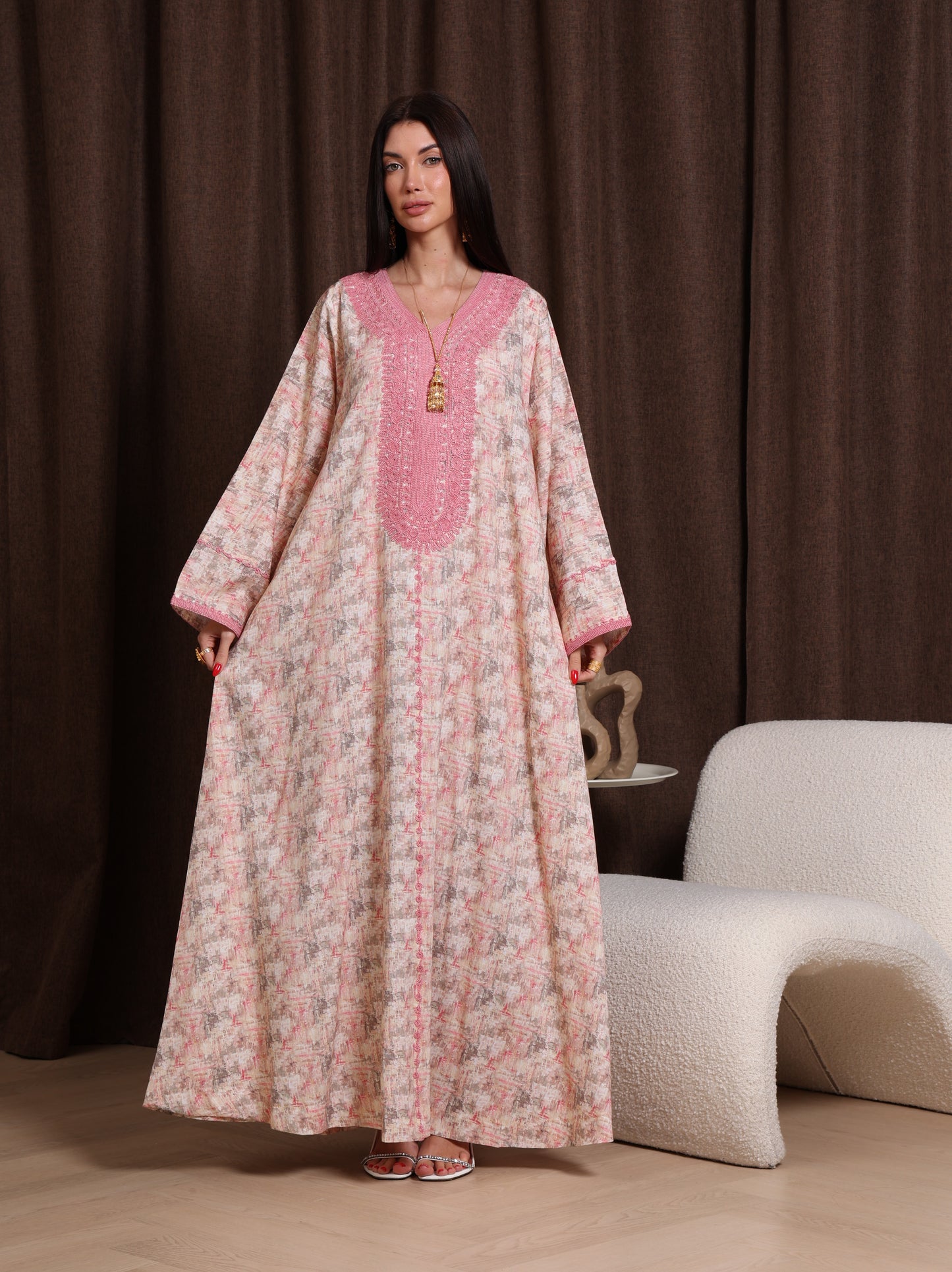 Blush Marble Kaftan
