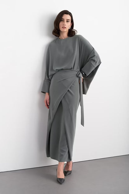 Slate Aura Drape Set